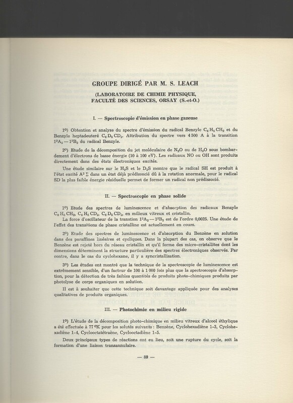 Rapport CNRS 1961-1962