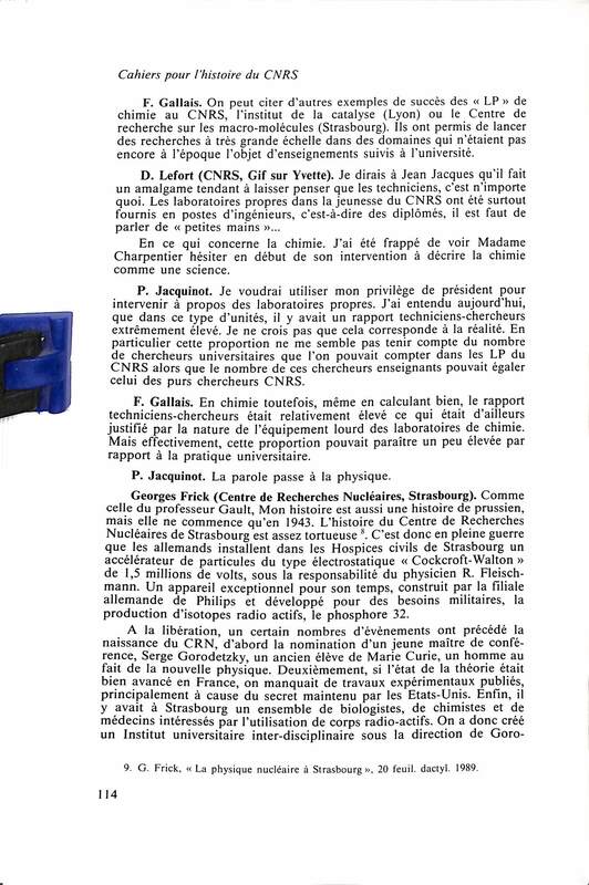Cahiers pour l'histoire du CNRS 6 Cahiers pour l'histoire du CNRS 6