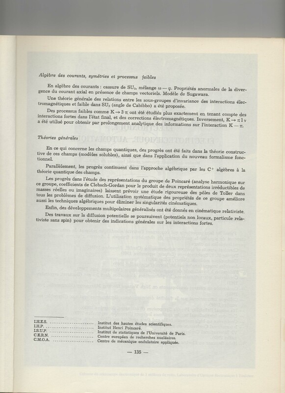 Rapport CNRS 1969 Rapport CNRS 1969