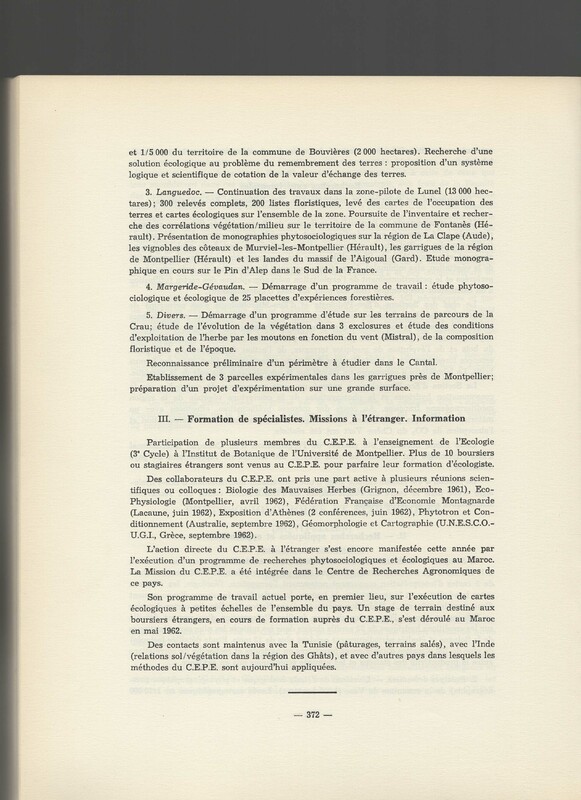 Rapport CNRS 1961-1962