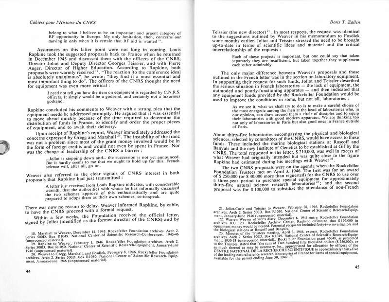 Cahiers pour l'histoire du CNRS 5 Cahiers pour l'histoire du CNRS 5