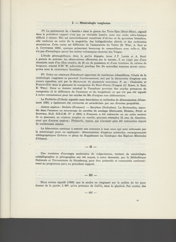 Rapport CNRS 1964-1965 Rapport CNRS 1964-1965