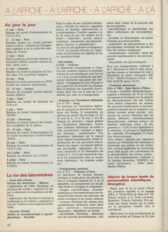 Le courrier du CNRS 20 Le courrier du CNRS 20