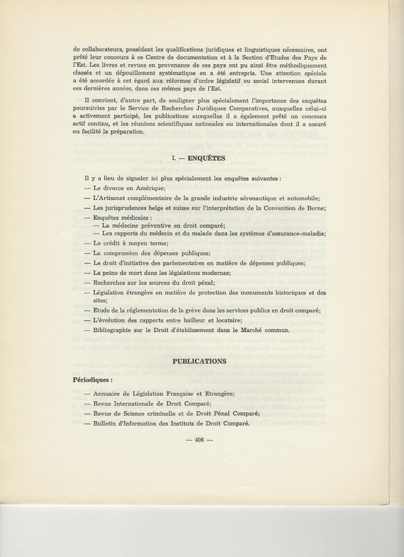 Rapport CNRS 1961-1962