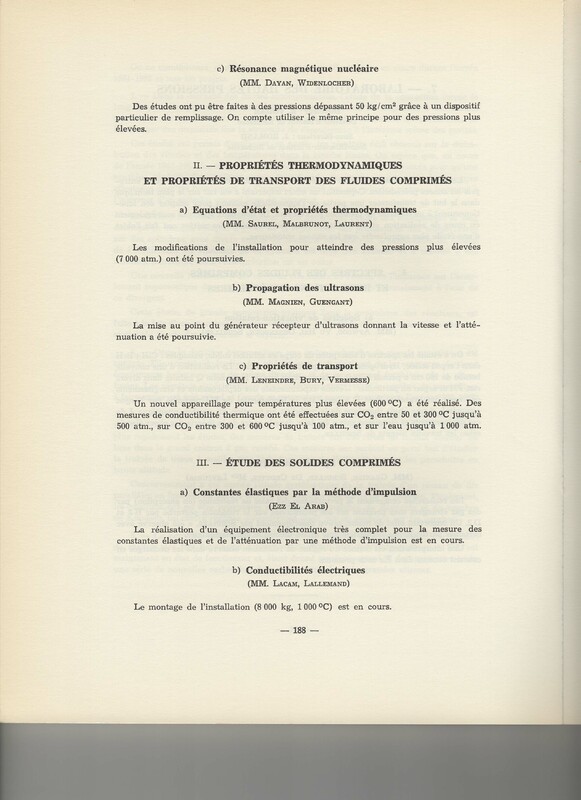 Rapport CNRS 1961-1962