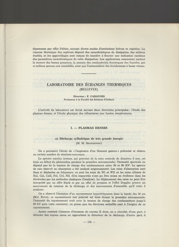 Rapport CNRS 1964-1965 Rapport CNRS 1964-1965