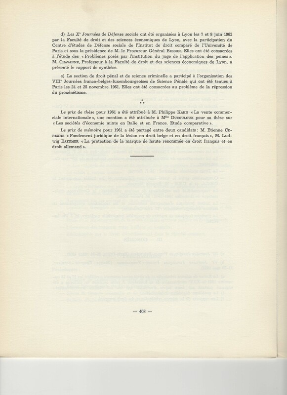 Rapport CNRS 1961-1962