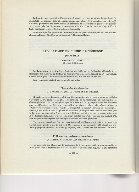 Rapport CNRS 1964-1965 Rapport CNRS 1964-1965