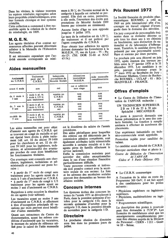 Le courrier du CNRS 1 Le courrier du CNRS 1