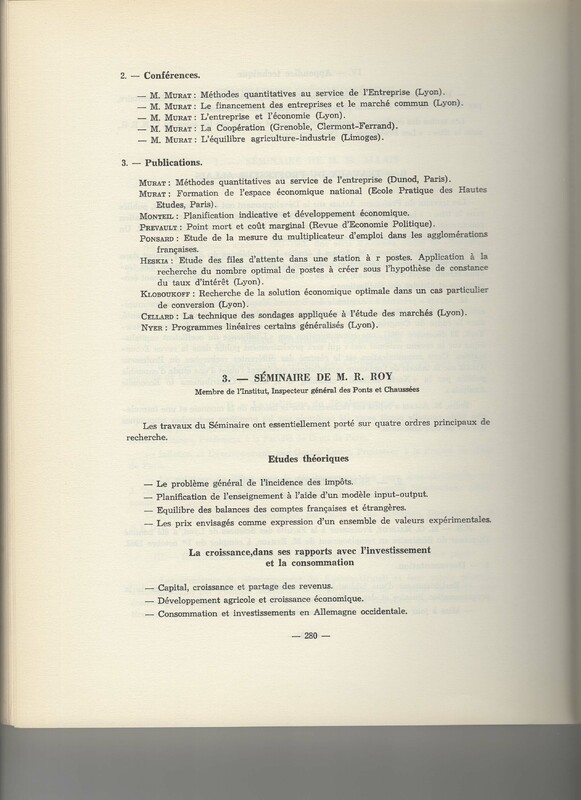 Rapport CNRS 1961-1962
