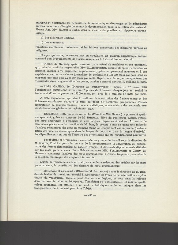 Rapport CNRS 1964-1965 Rapport CNRS 1964-1965