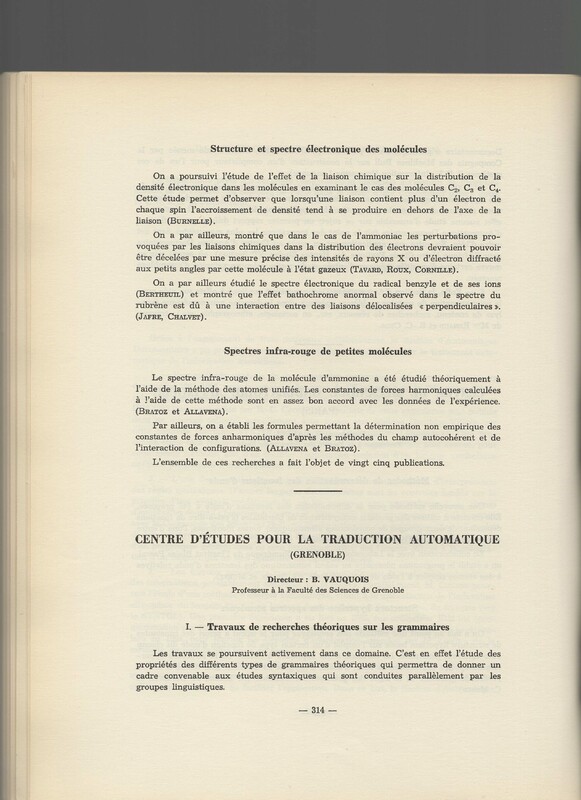 Rapport CNRS 1962-1963 Rapport CNRS 1962-1963