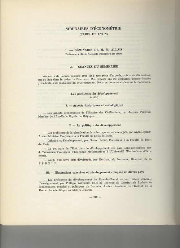 Rapport CNRS 1961-1962