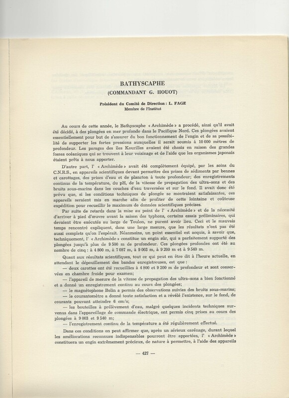 Rapport CNRS 1961-1962