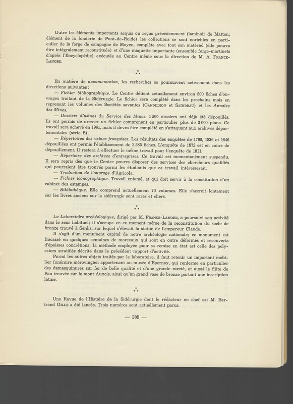 Rapport CNRS 1959-1960 Rapport CNRS 1959-1960
