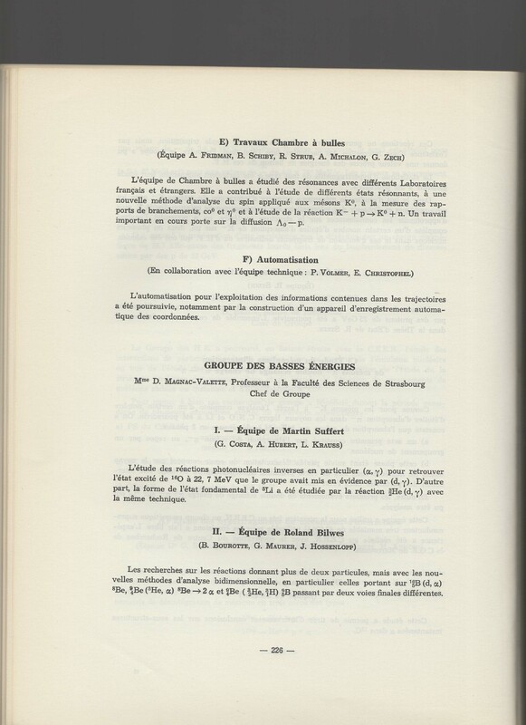Rapport CNRS 1964-1965 Rapport CNRS 1964-1965