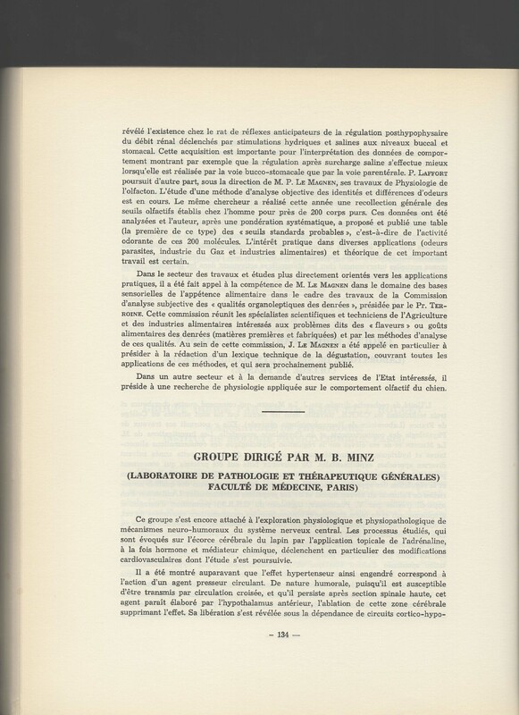 Rapport CNRS 1961-1962
