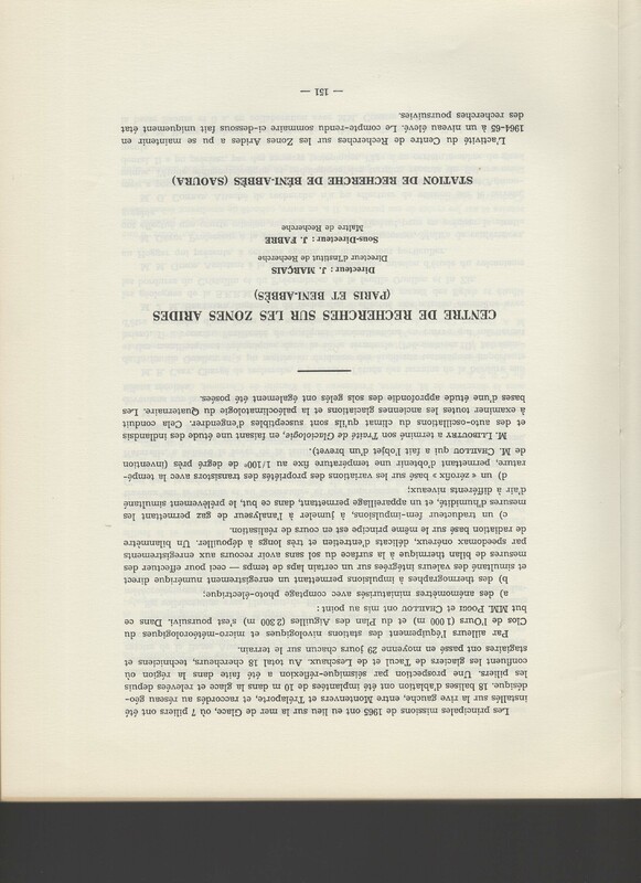 Rapport CNRS 1964-1965 Rapport CNRS 1964-1965