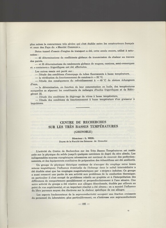 Rapport CNRS 1964-1965 Rapport CNRS 1964-1965