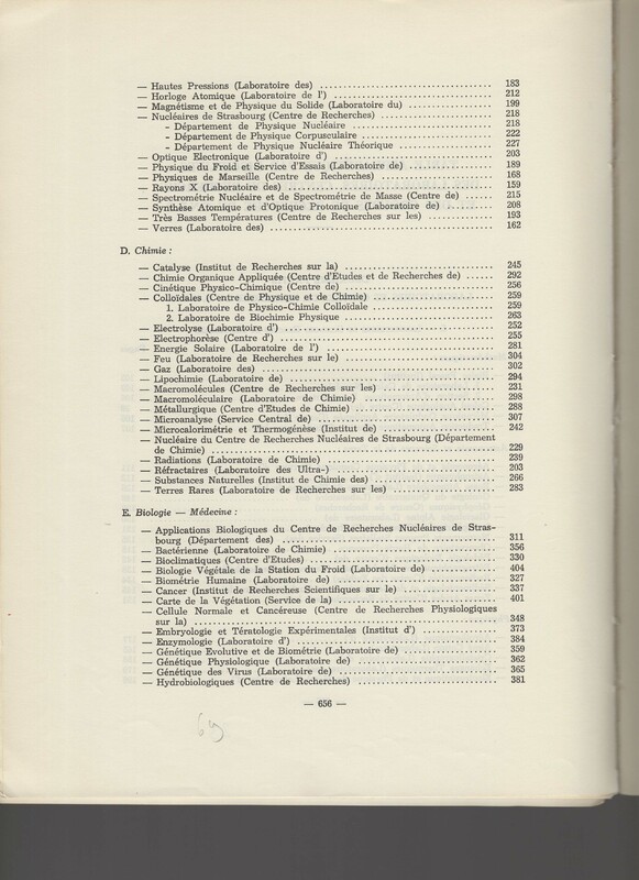 Rapport CNRS 1964-1965 Rapport CNRS 1964-1965