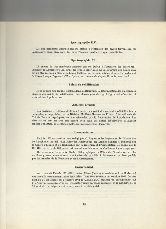 Rapport CNRS 1961-1962