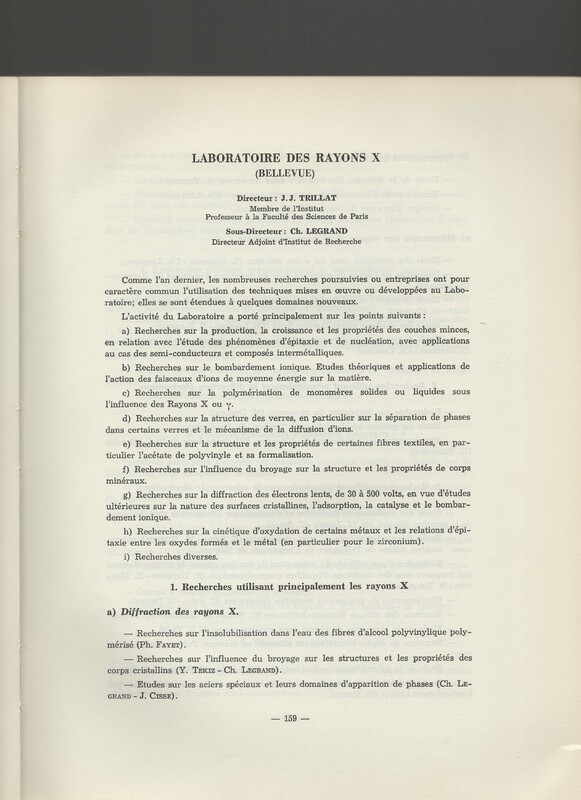 Rapport CNRS 1964-1965 Rapport CNRS 1964-1965
