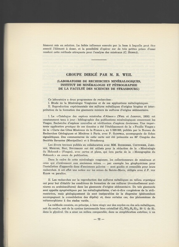 Rapport CNRS 1961-1962