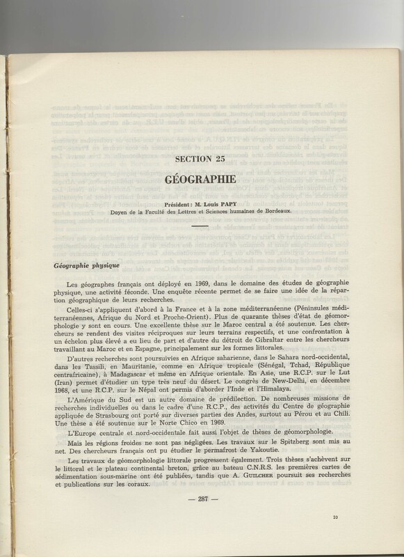 Rapport CNRS 1969