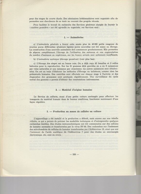 Rapport CNRS 1964-1965 Rapport CNRS 1964-1965
