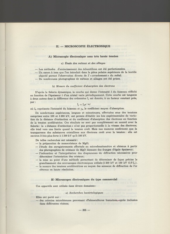 Rapport CNRS 1964-1965 Rapport CNRS 1964-1965