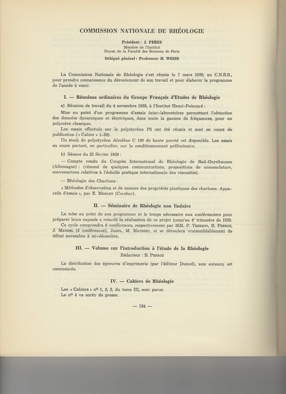 Rapport CNRS 1958-1959 Rapport CNRS 1958-1959