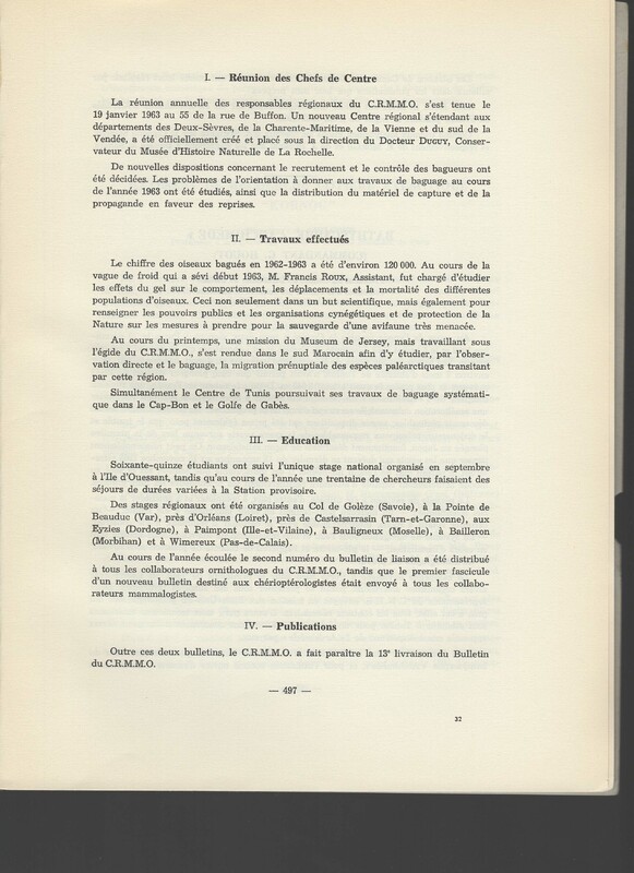 Rapport CNRS 1962-1963 Rapport CNRS 1962-1963