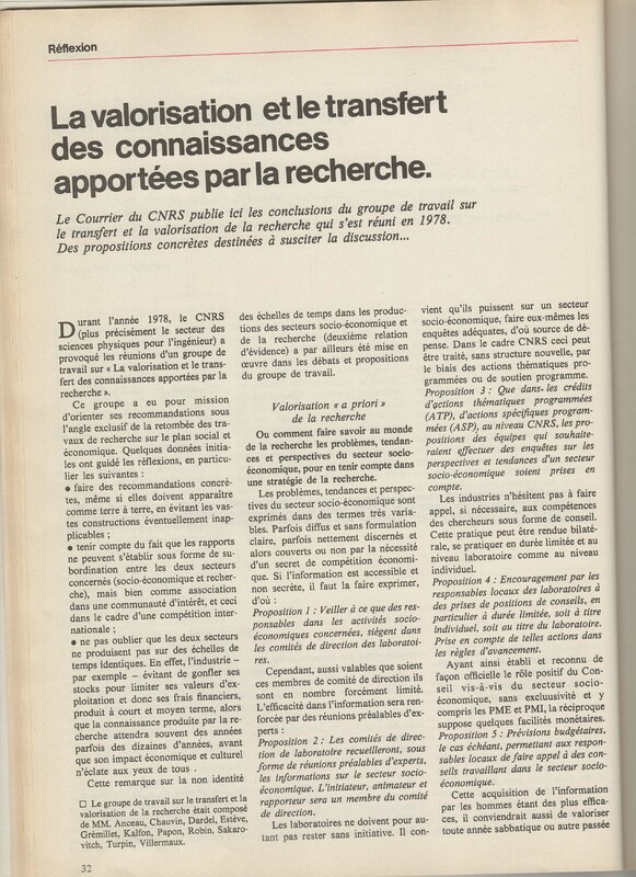 Le courrier du CNRS 34 Le courrier du CNRS 34
