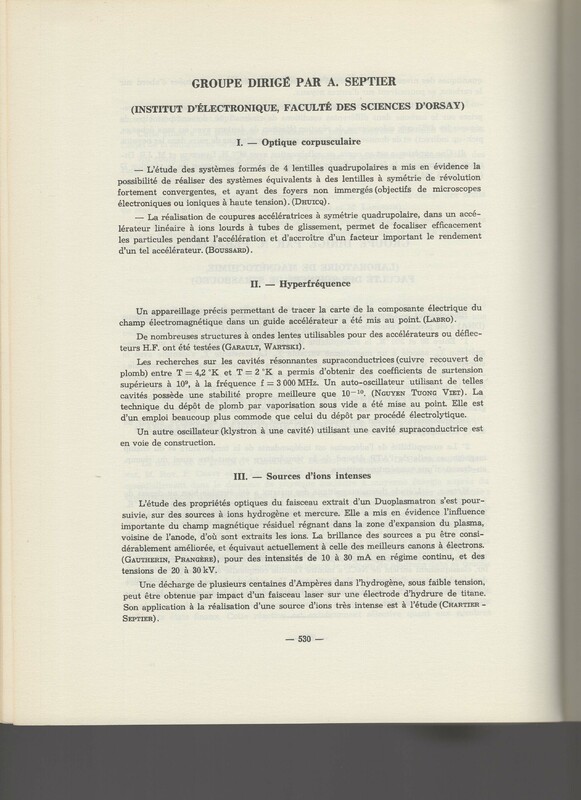 Rapport CNRS 1964-1965 Rapport CNRS 1964-1965