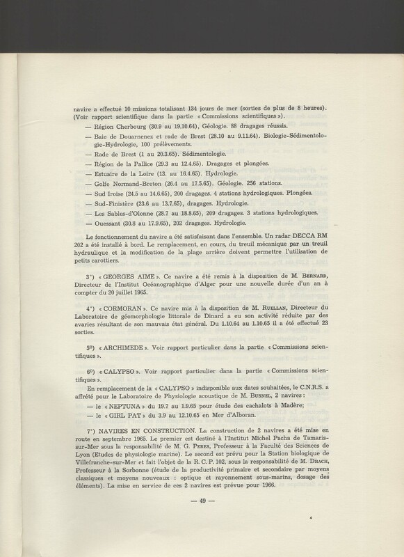 Rapport CNRS 1964-1965 Rapport CNRS 1964-1965