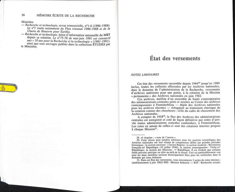 Cahiers pour l'histoire de la recherche 1 Cahiers pour l'histoire de la recherche 1
