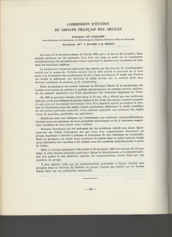 Rapport CNRS 1964-1965 Rapport CNRS 1964-1965