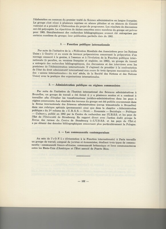 Rapport CNRS 1961-1962