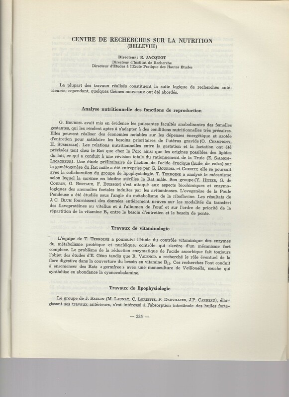 Rapport CNRS 1964-1965 Rapport CNRS 1964-1965