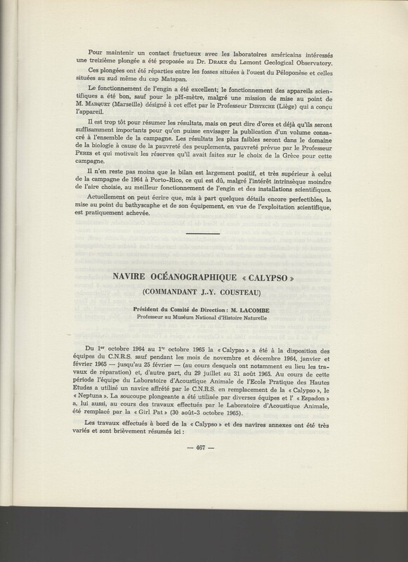 Rapport CNRS 1964-1965 Rapport CNRS 1964-1965