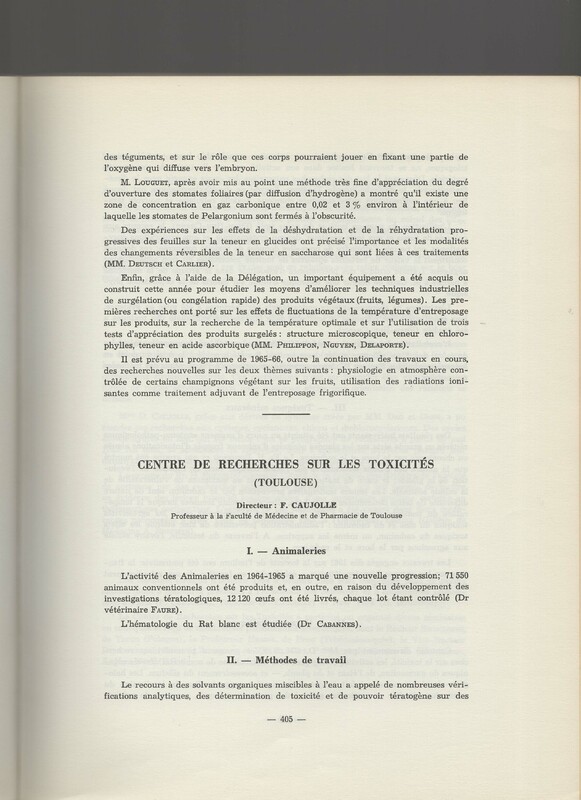 Rapport CNRS 1964-1965 Rapport CNRS 1964-1965