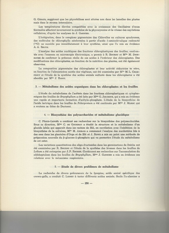 Rapport CNRS 1961-1962