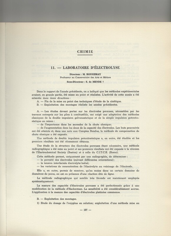 Rapport CNRS 1961-1962