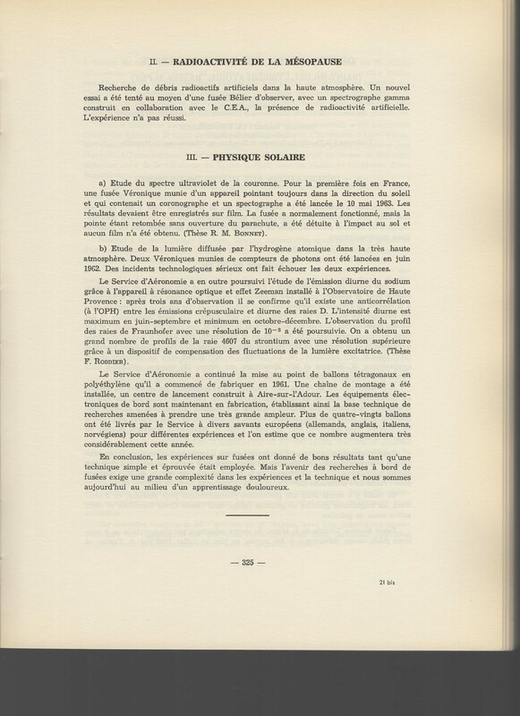 Rapport CNRS 1962-1963