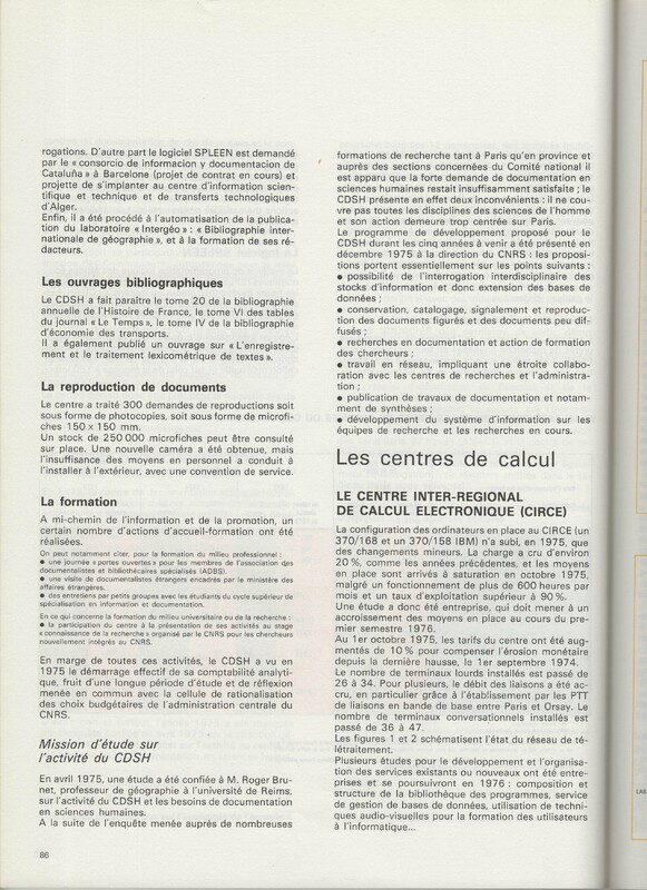 Rapport CNRS 1975 Rapport CNRS 1975
