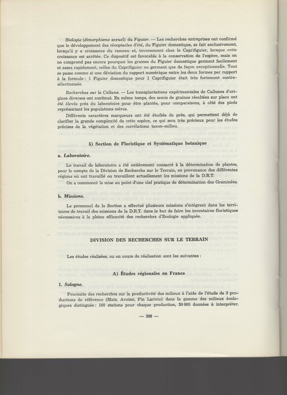 Rapport CNRS 1964-1965 Rapport CNRS 1964-1965