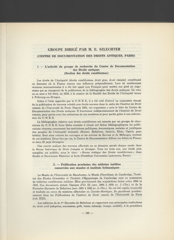 Rapport CNRS 1961-1962