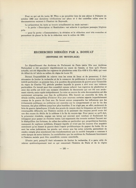 Rapport CNRS 1962-1963