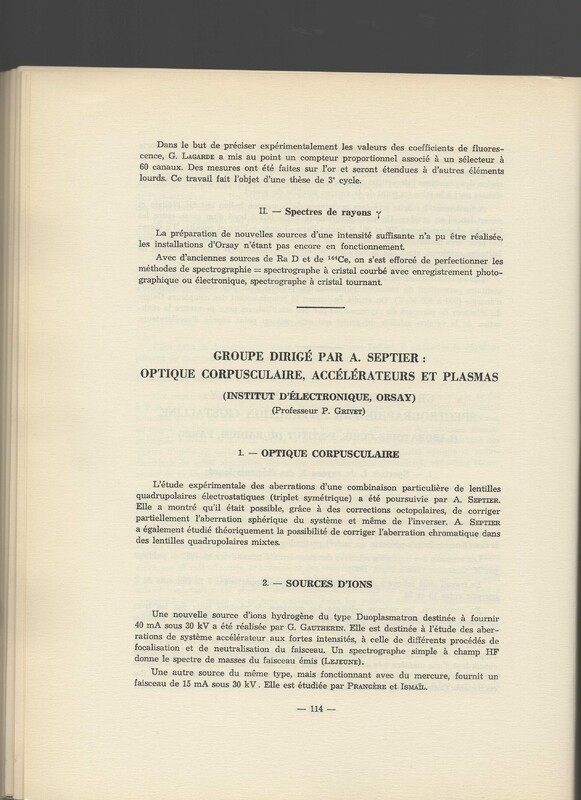 Rapport CNRS 1962-1963 Rapport CNRS 1962-1963
