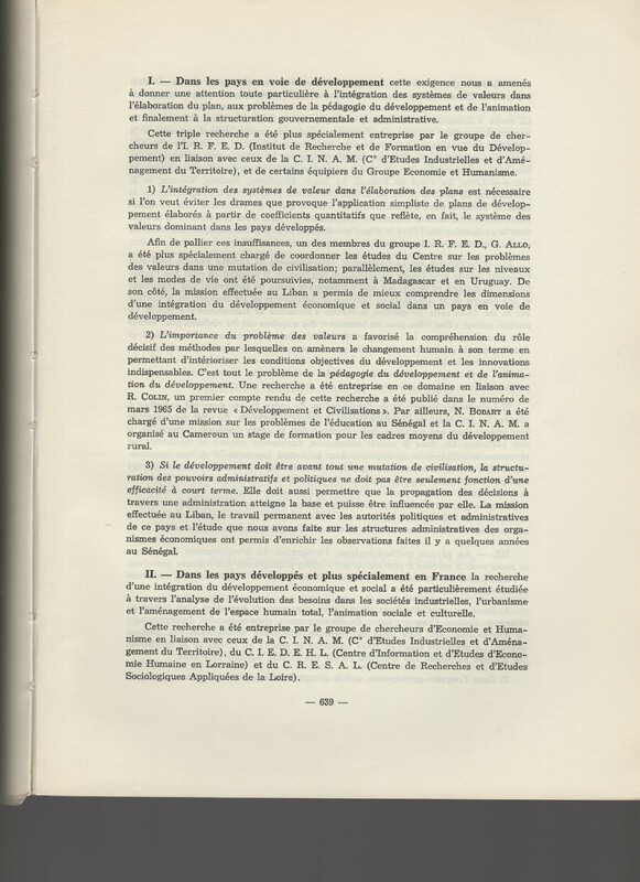 Rapport CNRS 1964-1965 Rapport CNRS 1964-1965
